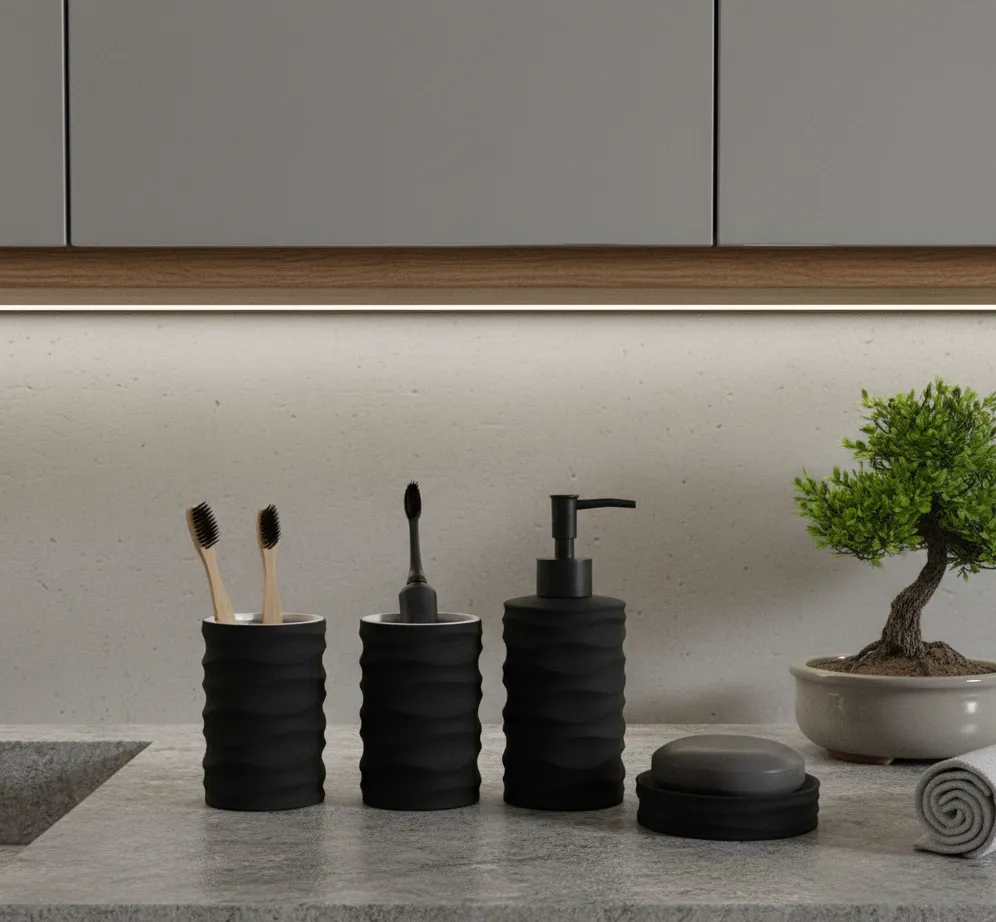 Veloris Black Wave Bath - Image 2