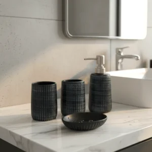 The Midnight Weave Bath Set