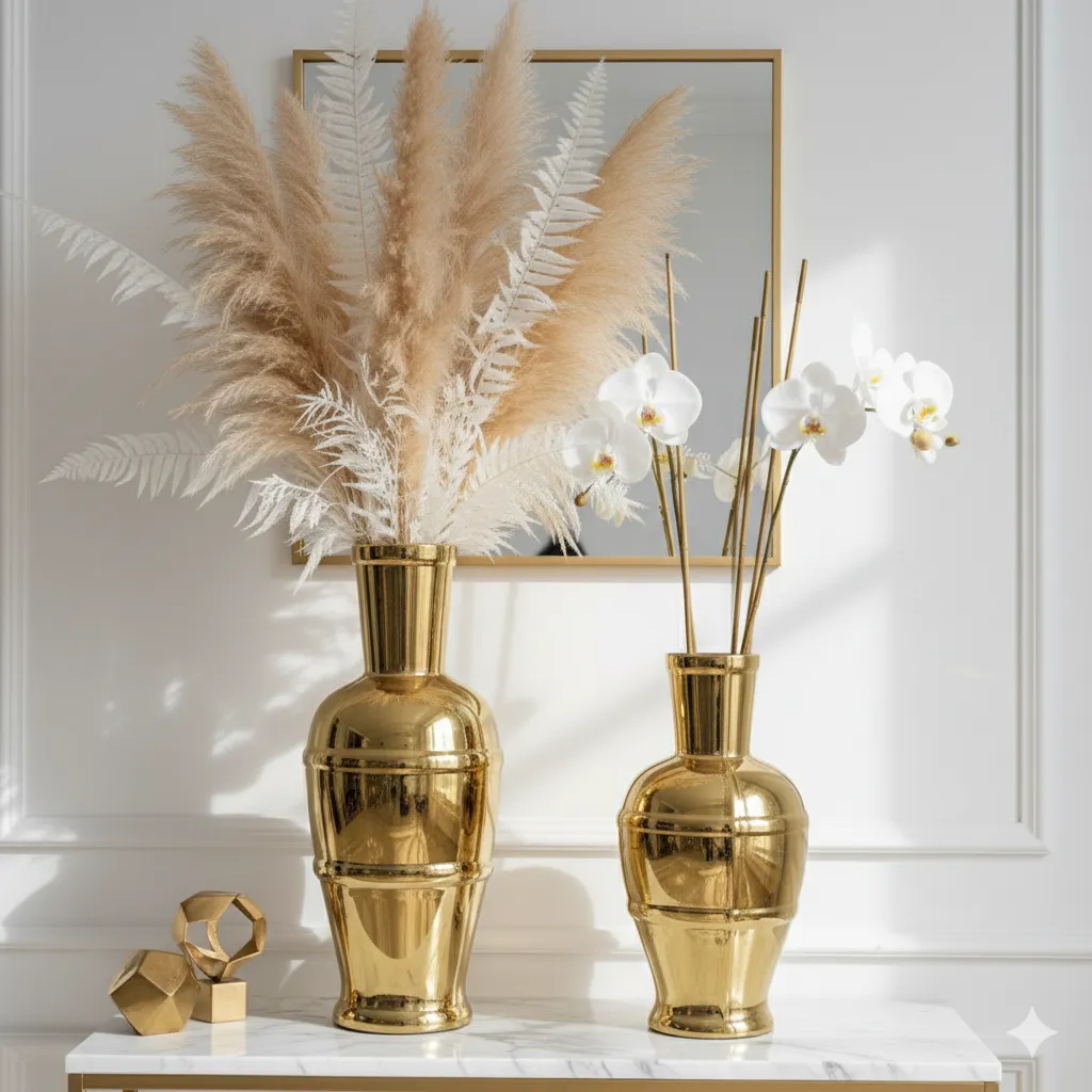 Golden Heritage Vases (set of 2) - Image 3