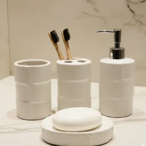 Orivea Pure White Bath Set