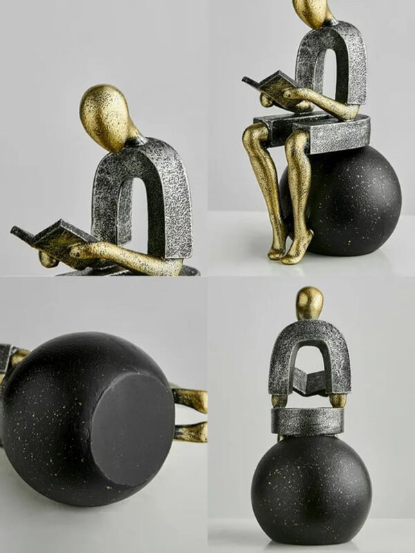 Abstract Reading Sculpture Bookends - Luminaria