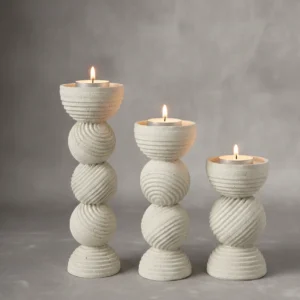 Spiral Totem Candles Holders ( Set of 3)