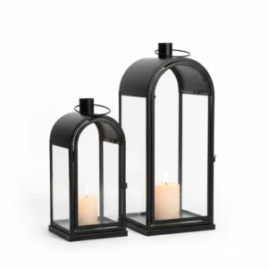 Black Radiant Lanterns (Set of 2)