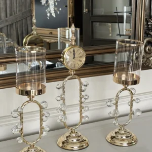 Royal Maison Clock With Integrated Candle Holders