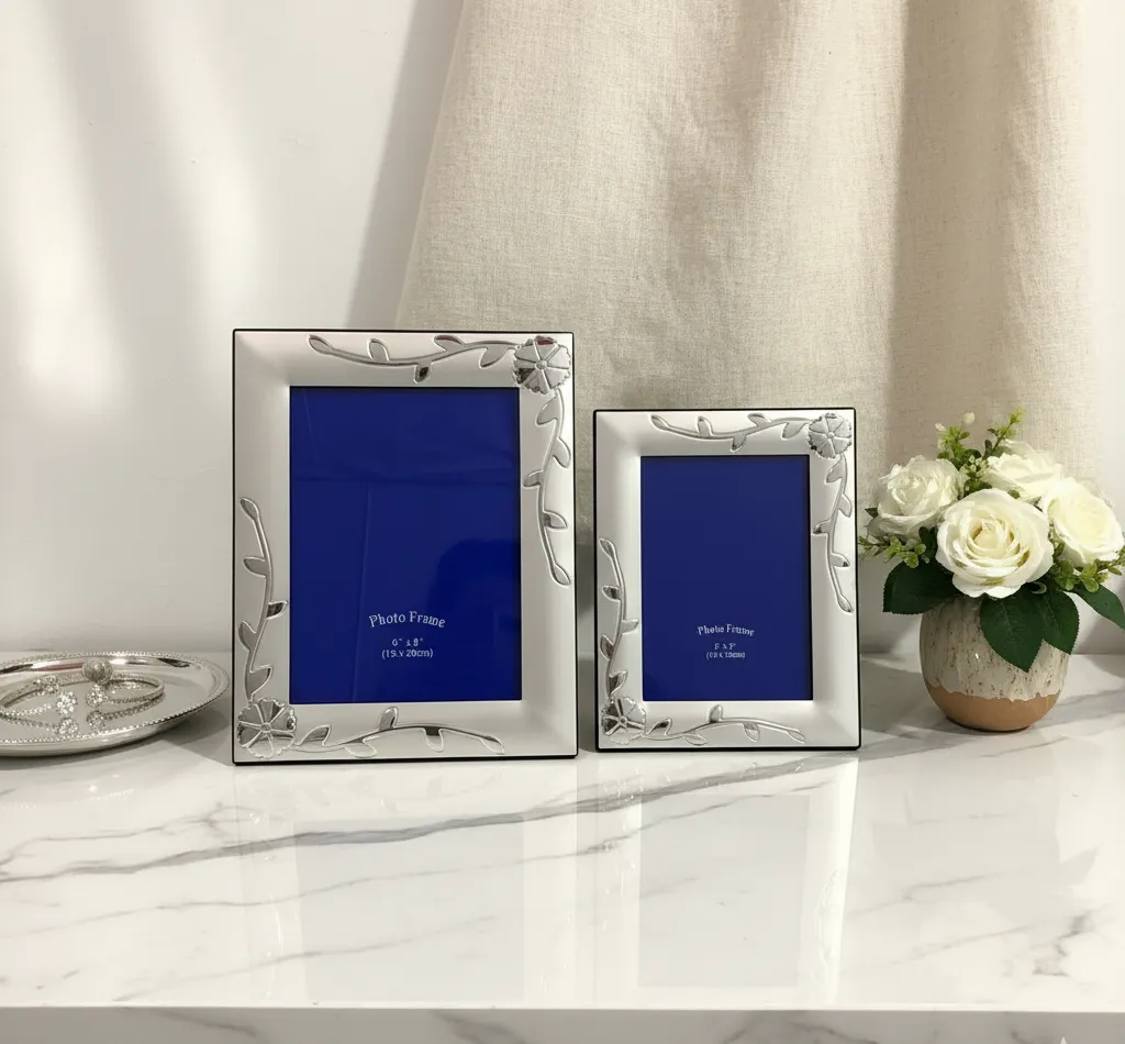 Floral Silver Photo Frame (Set Of 2 ) - Image 2