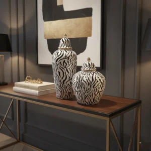 The Gilded Zebrano Temple Jars