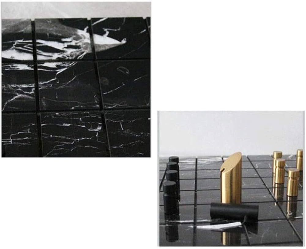Marble Board Metal Chess Pieces - Image 5