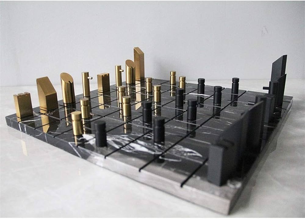 Marble Board Metal Chess Pieces - Image 7