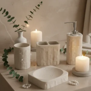 Luna Stone Texture Bath Set