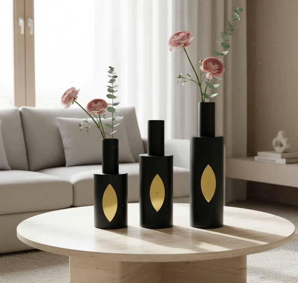 Noir Leaf Vase