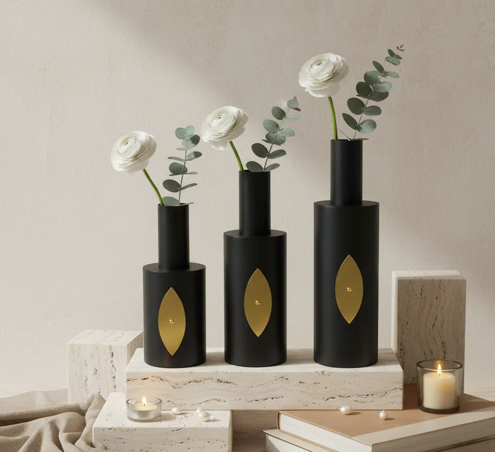 Noir Leaf Vase - Image 4
