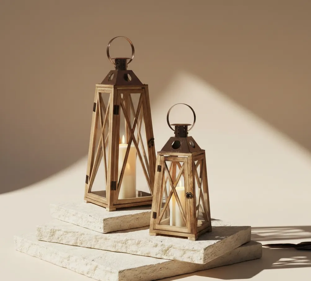 Aureline Golden Wood Lanterns - Image 5