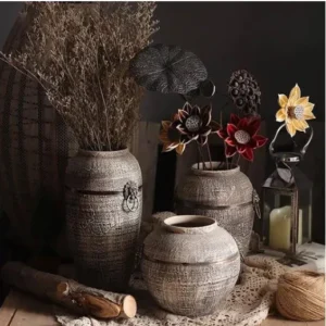 Ceramic Vases (Rustic Brown)