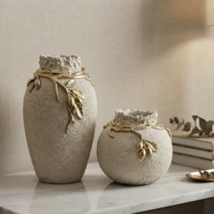 Goldleaf Vase Duo