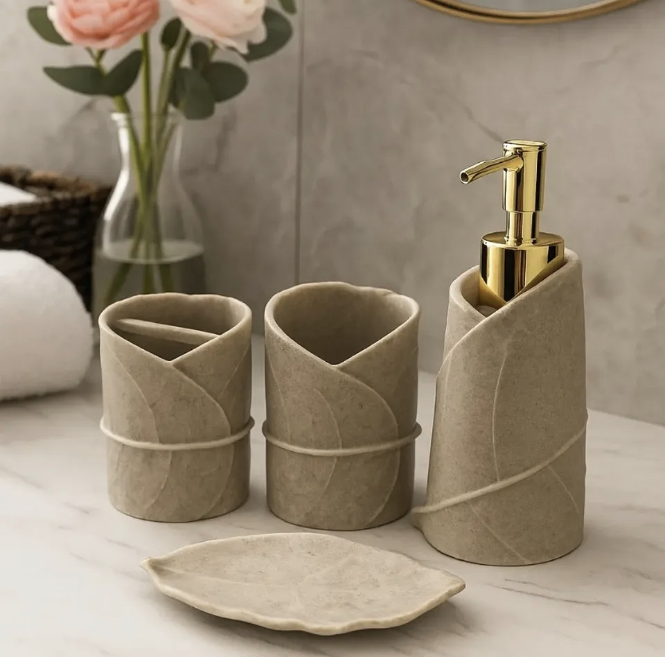 Leaf Style Bath Set