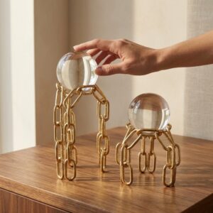 Golden Crystal Chain Orbit ( Set Of 2)