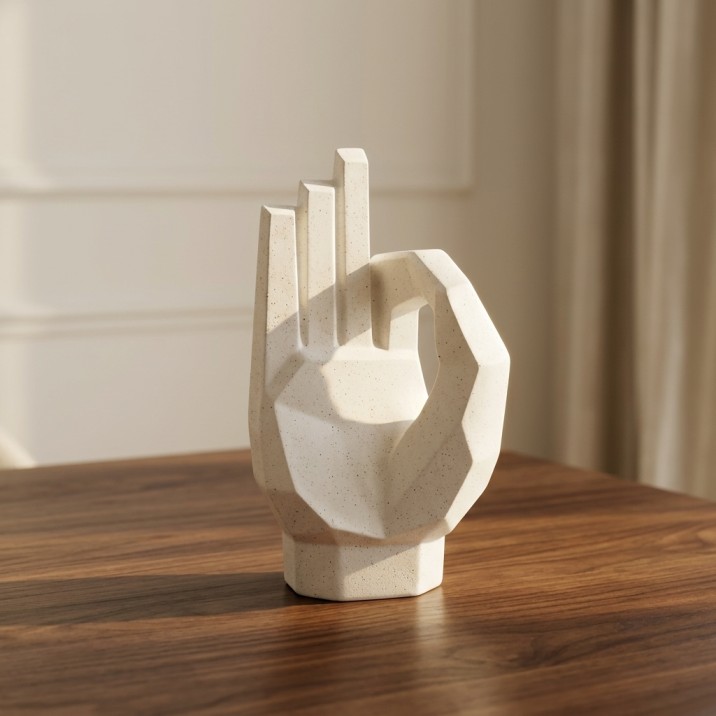 Faceted Hand Sculpture