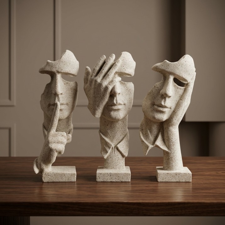 Silent Trio Sculpture Set