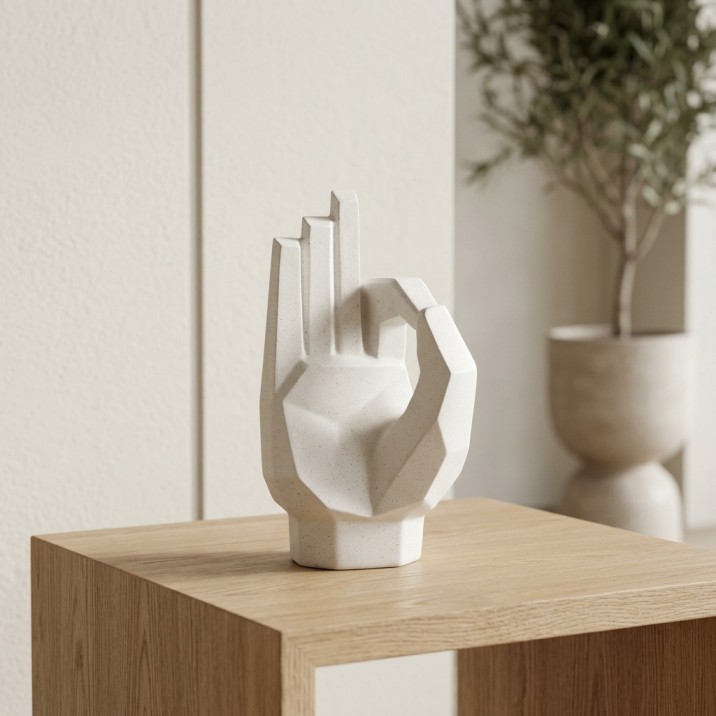 Faceted Hand Sculpture - Image 2