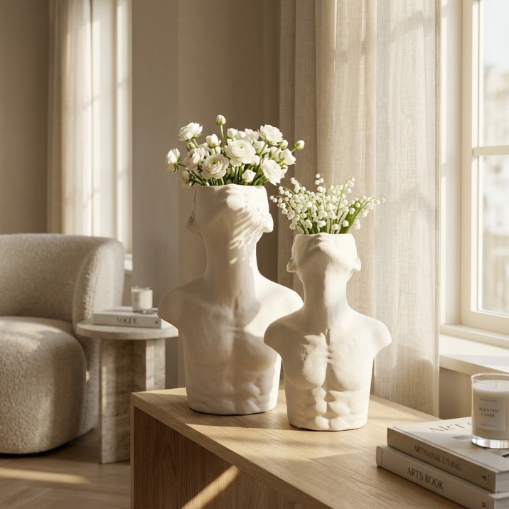 Aura Bust Sculpture & Vases - Image 3