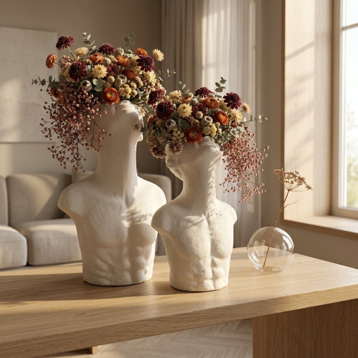 Aura Bust Sculpture & Vases - Image 4