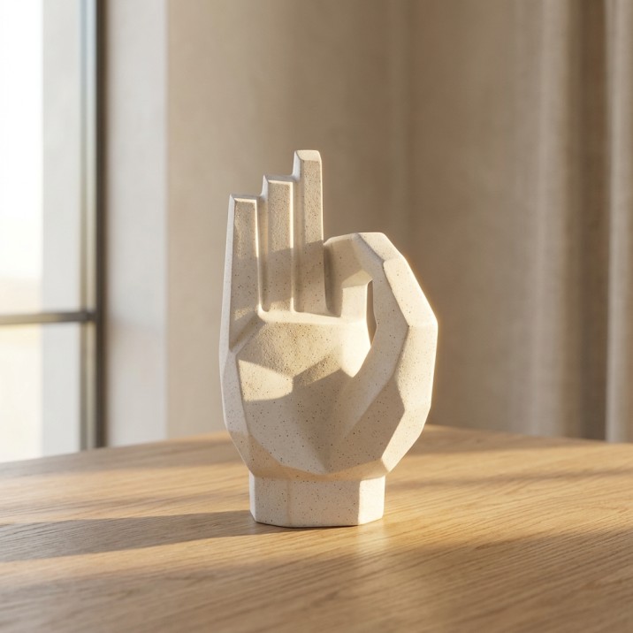 Faceted Hand Sculpture - Image 3