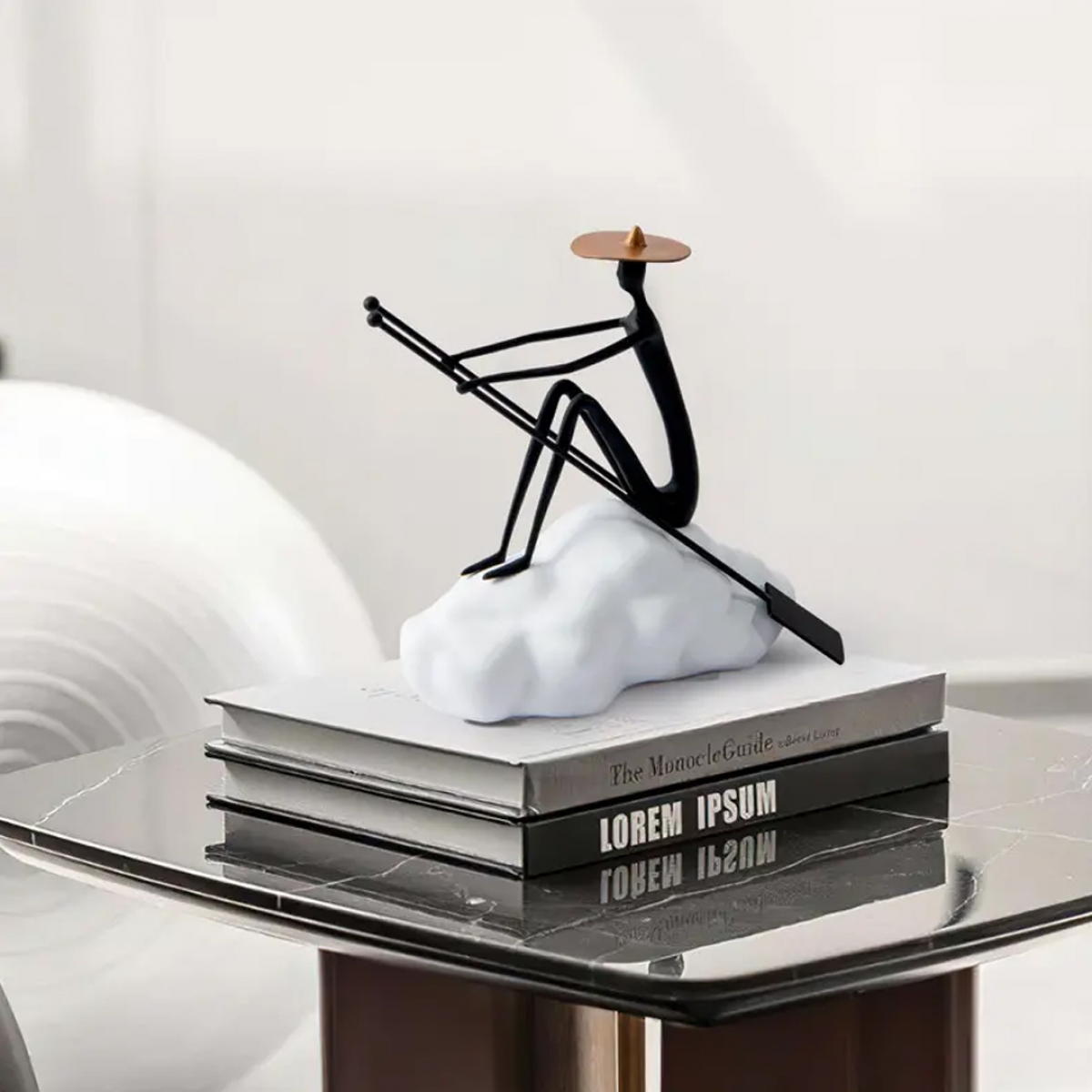 Abstract Rowing Man