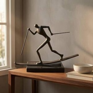 Skiing Man Sculpture